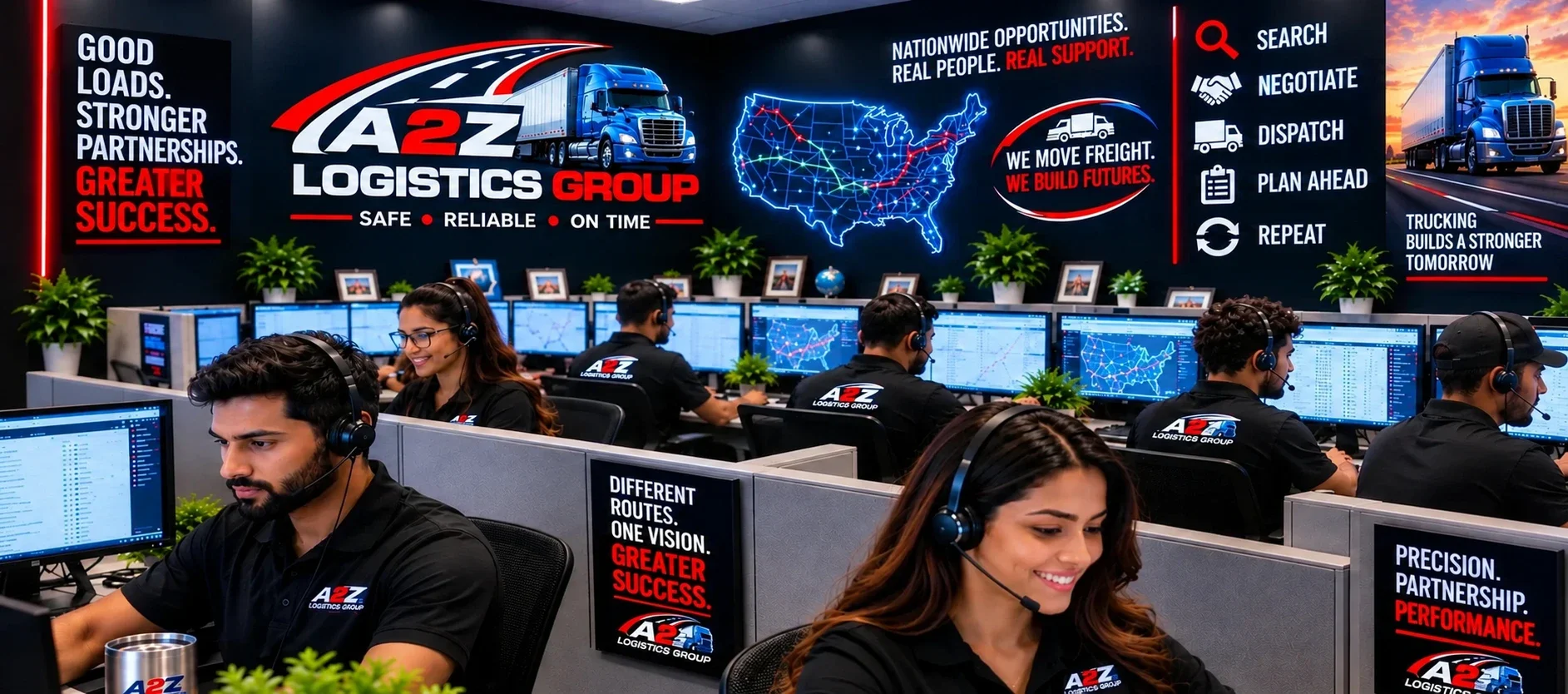 A2Z Logistics Group dispatch team at work